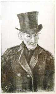 Retrato de un anciano con sombrero de copa de Vincent van Gogh